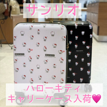 ドリンクホルダー付き！サンリオ　ハローキティのキャリーケース入荷しました！！