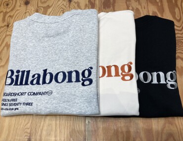 BILLABONGロゴ刺繍トレーナー☀