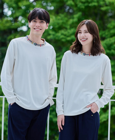 【 AirFlex スムース シェアパーマーリブロングＴシャツ 】