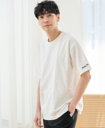【 異素材ミックスTシャツ 】