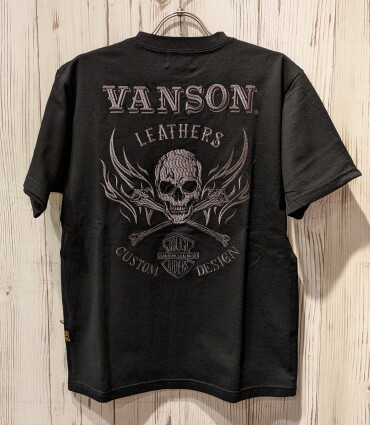 【VANSON】スカルファイアーTシャツ