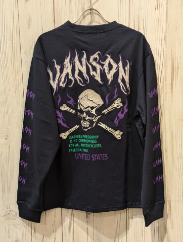 【VANSON】クロスボーン ロンT