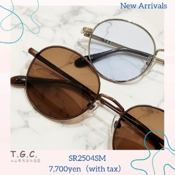 毎年人気の既製品サングラス！掛けやすいメタルのボストン！T.G.C.のサングラスは紫外線99%カット！