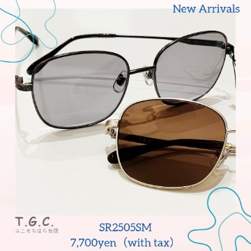 毎年人気の既製品サングラス！メタルのスクエアシェイプ！T.G.C.のサングラスは紫外線99%カット！