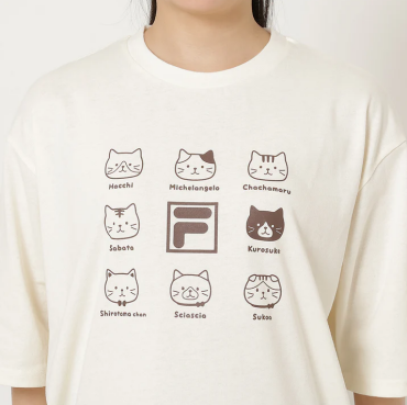 FILA×ふくふくにゃんこ 　Ｔシャツ