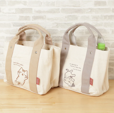 ふくふくにゃんこ ごろにゃん仕切り付きミニトート