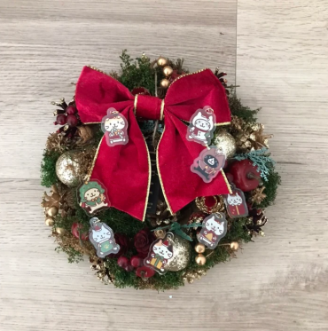 ふくふくにゃんこ クリスマスリース