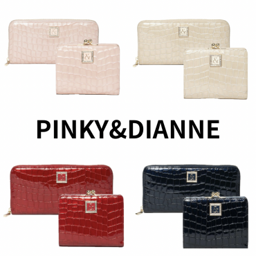 【PINKY&DIANNE】クロコ型押しエナメルの華やかなお財布入荷