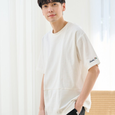 【 異素材ミックスTシャツ 】