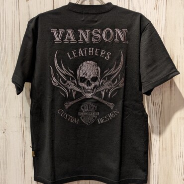 【VANSON】スカルファイアーTシャツ