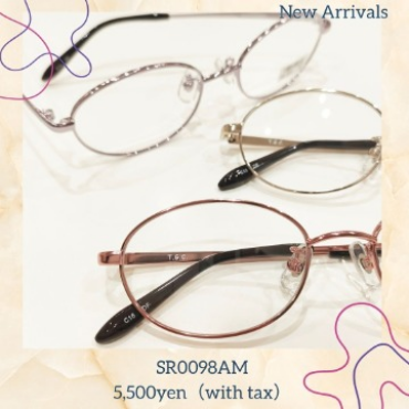 人気のメタルのオーバル型メガネも5,500円から