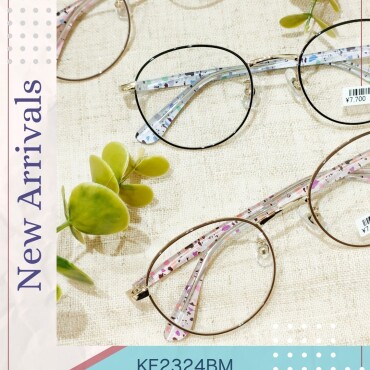 テンプルの内側にデザインが入ったセルとメタルのコンビネーション