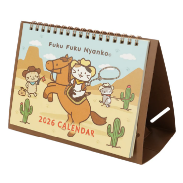 再入荷！ふくふくにゃんこ 2026年卓上カレンダー