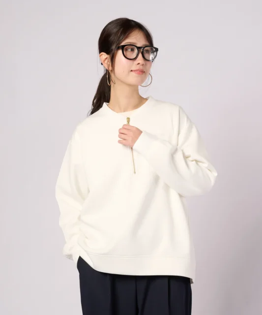 【 クッションダンボール ハーフジッププルオーバー 】