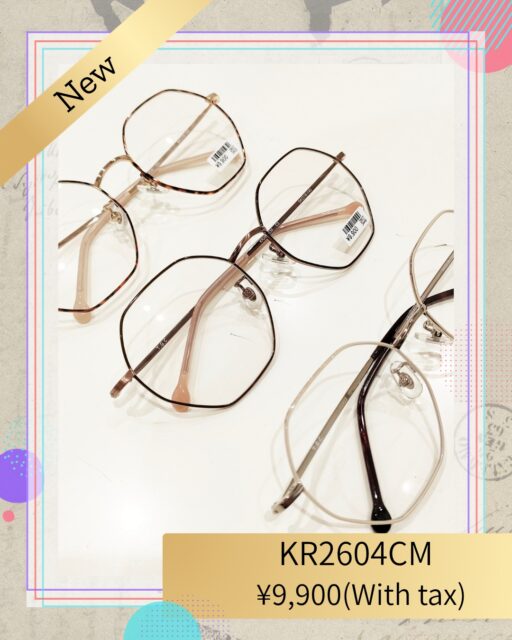 細身でシャープなデザインのメタル。個性的な多角形