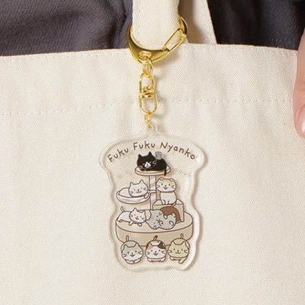 ふくふくにゃんこ キャットタワーキーホルダー
