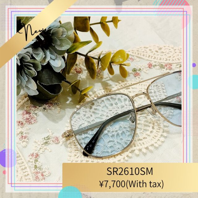 レトロな雰囲気のツーブリッジ（ダブルブリッジ）を細身のメタルで仕上げたモデル