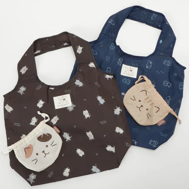 ふくふくにゃんこ ポーチ付き保冷保温エコバッグ