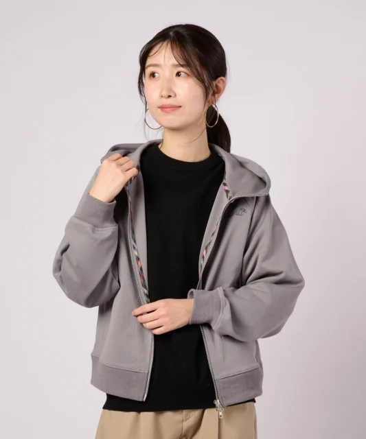 【 カットカルゼ コンパクト ZIPパーカー 】