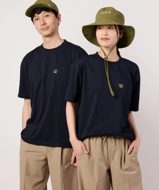 【 シェア　コットンタッチ　ミニマルロゴTシャツ 】
