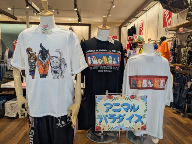 ​🐾アニマルパラダイス開催中！超絶かわいいアニマルTシャツ入荷したよ！🐱🐶✨