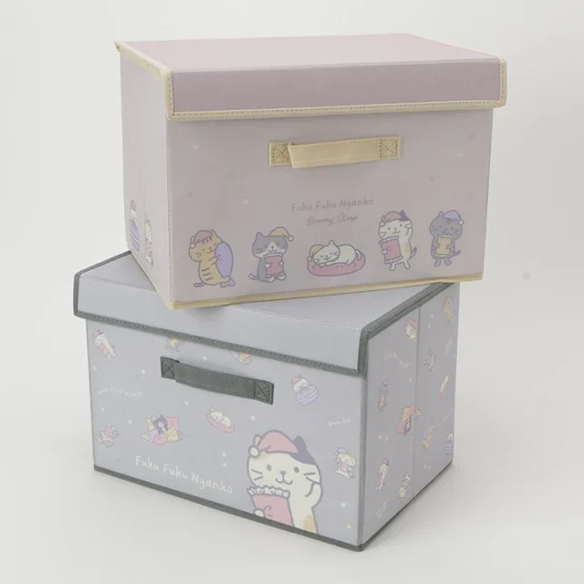 ふくふくにゃんこ ねむねむにゃんこ 不織布収納ボックス